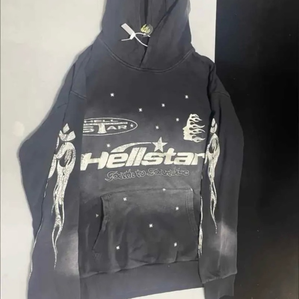 Hellstar Black Graphic Hoodie